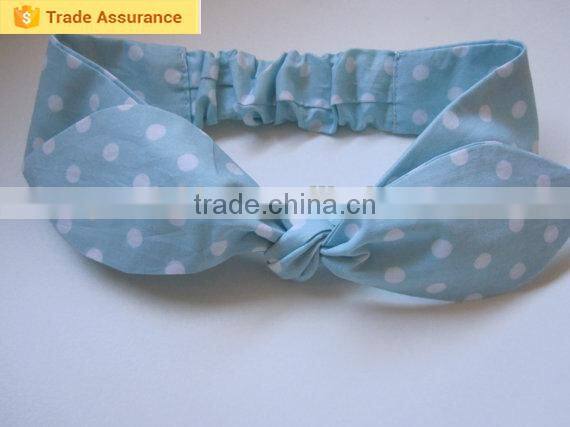 Chevron and polka dot baby girls cotton headband bowknot headwrap