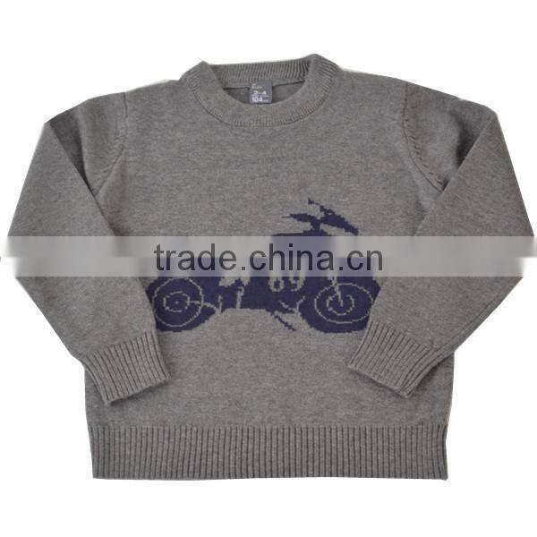 2014 High fashion jacquard knitted kids sweater