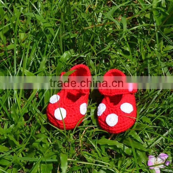 Polka Dot Crochet Pattern Baby Girl Shoes