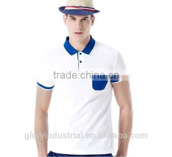 summer fashion men's two color polo shirt design with combination