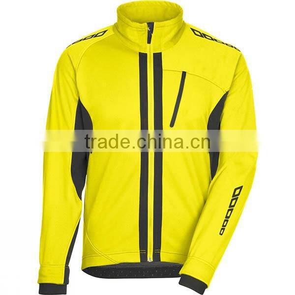 Comfortable elastic cuff softshell jacket men China bike jacket waterproof