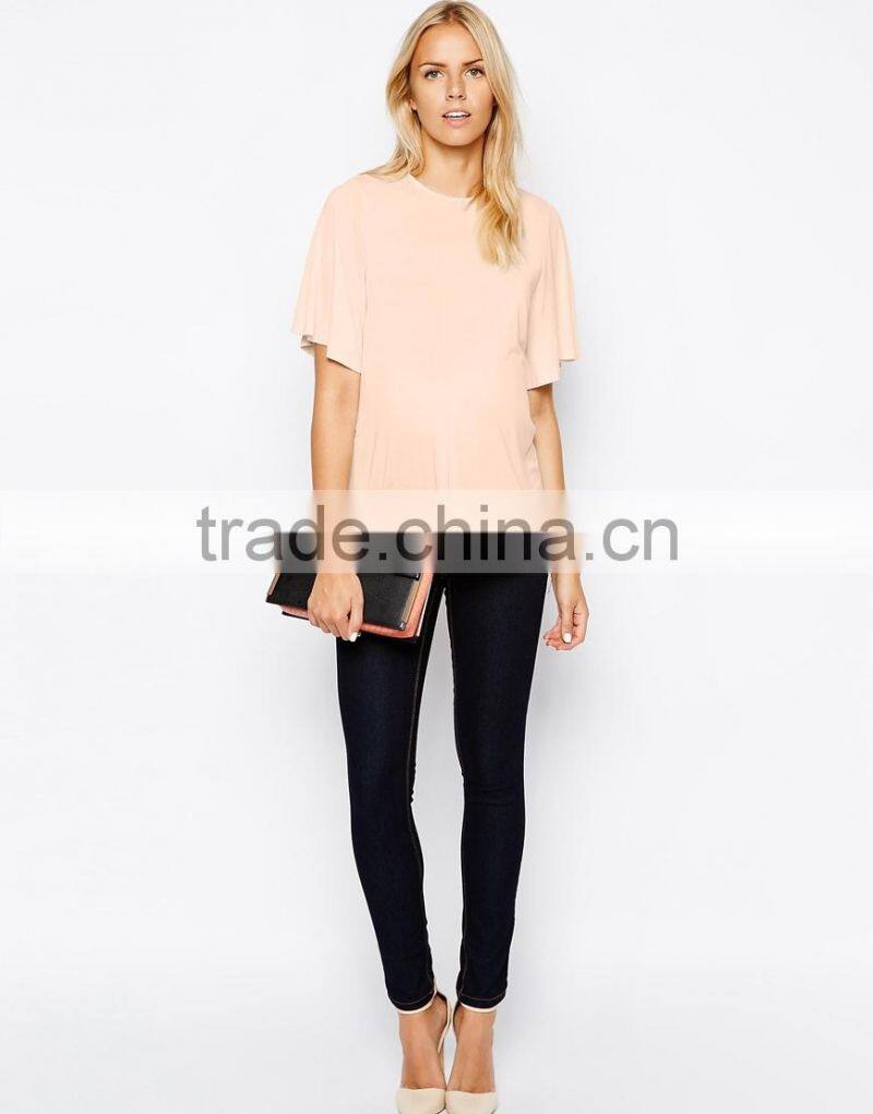 Maternity Top with Frill Sleeve