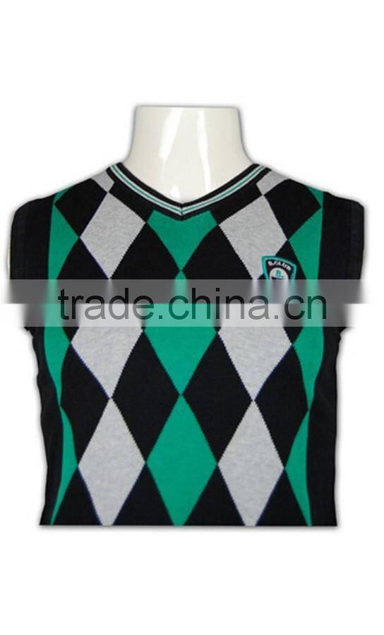 ISO9001/BSCI Manufature stylish green oversized sleeveless sweater