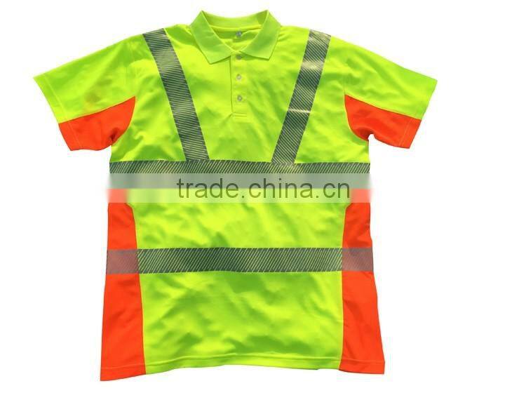 Safety heat transfer tape EN20471 hi vis polo shirt