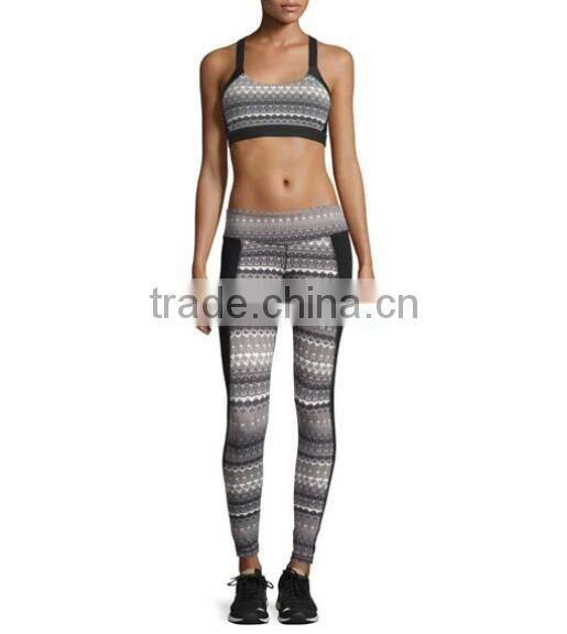 OEM service wholesale yoga jumpsuit activewear hot yoga pants/bra