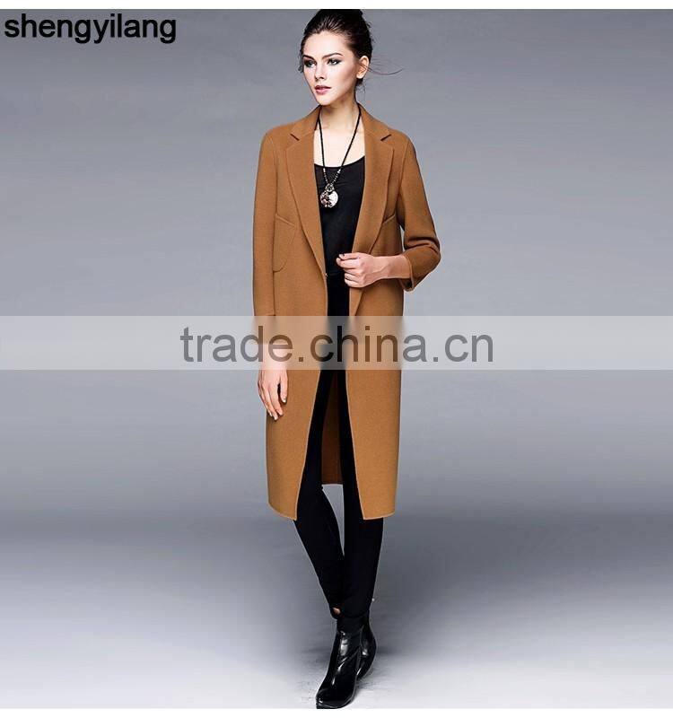 women's wholesale wool suit collar midi long coat