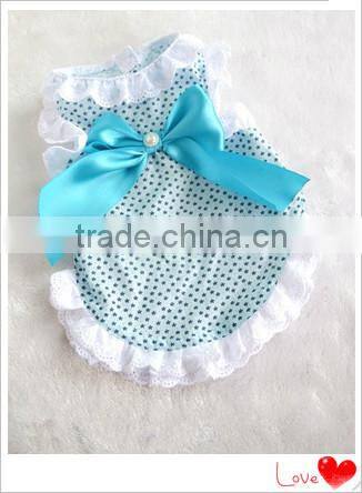 EN 71 Dog Clothing light pink and blue dog dress for dogs