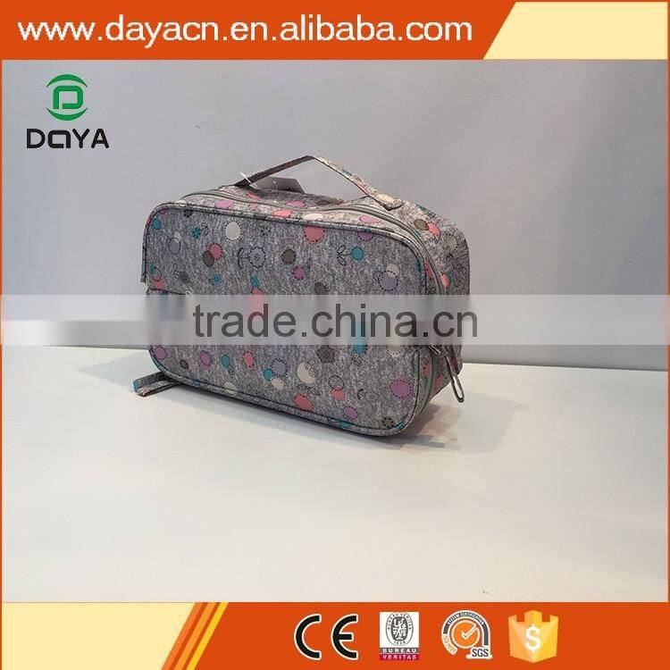 2017 hot sales wholesales custom ladies travel polyester cosmetic bag