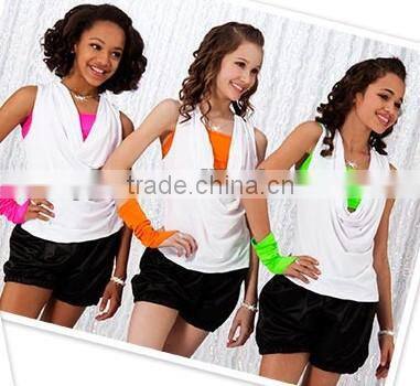 newest hot bright color team teen jazz latin dress wear