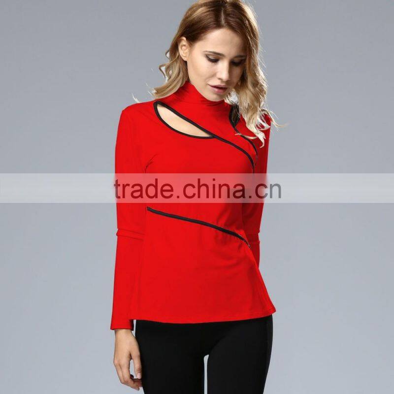 New fashion woman style lace blouse long sleeve office wear blouse ladies 2017