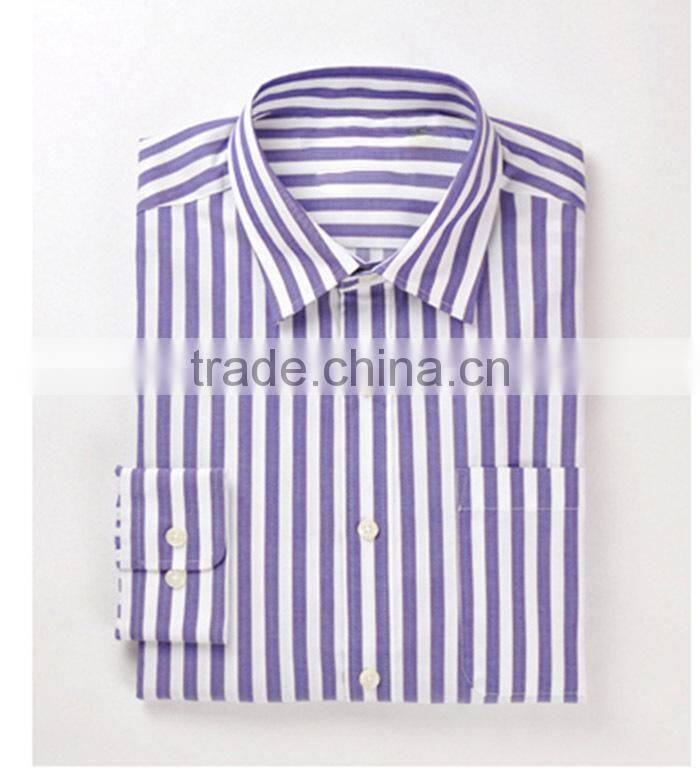 100% cotton long sleeve stripe pattern business men shirt