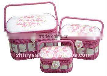 High Quality Eco-friendly Sewing Basket Bamboo Basket Factory