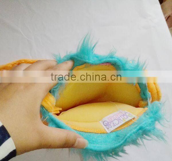 New design fancy animal shaped plush coin purse frame for kids