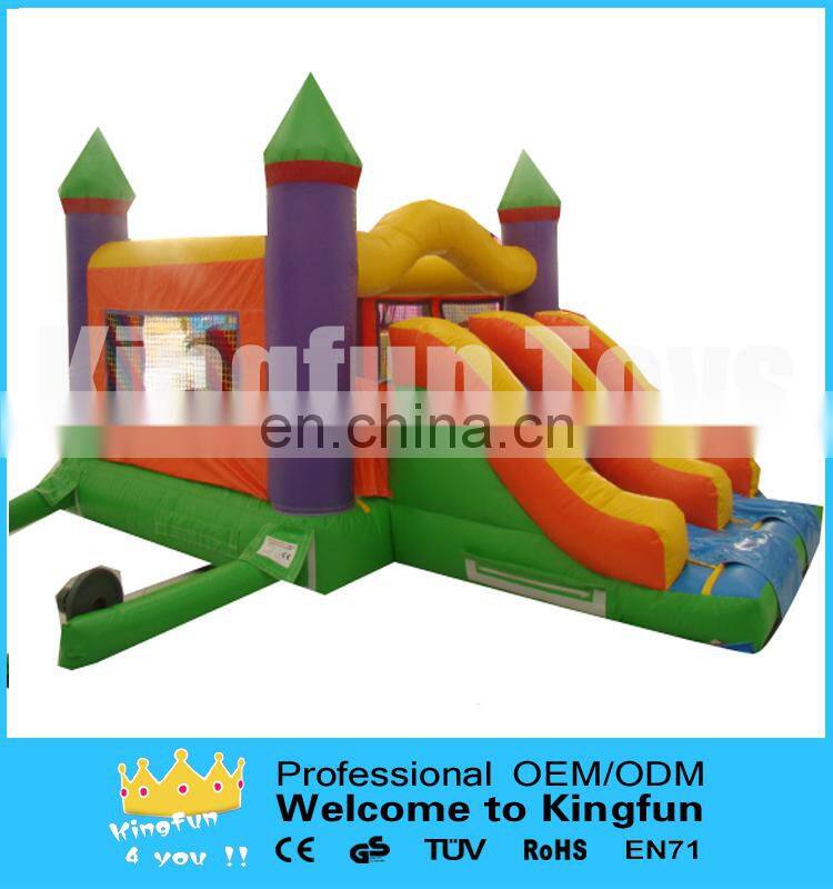 Hot sales inflatable castle with double slides