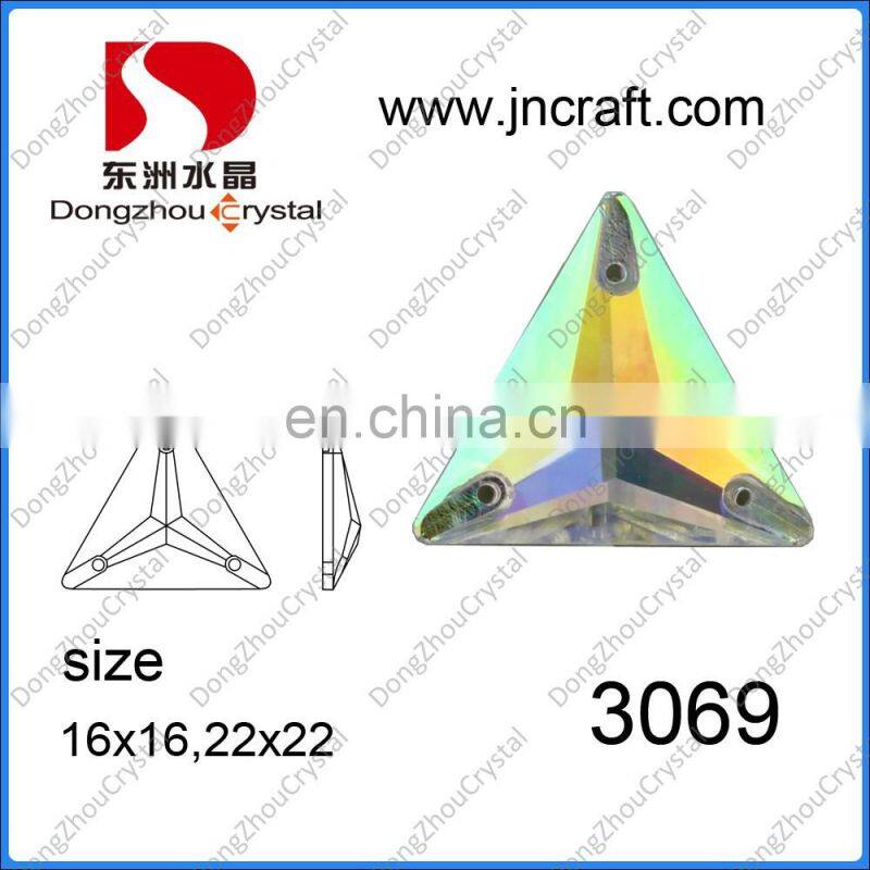 Horse eye shaped large sew on rhinestones for wedding dresses