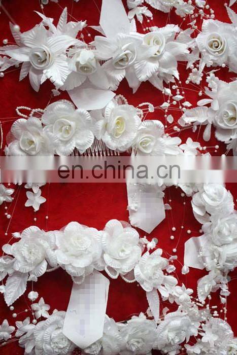 Handmade Vintage Pear Beaded Bridal Headpiece Indian Wedding Headpiece Jewelry Flower Head/Dress Decoration Hair Accessories