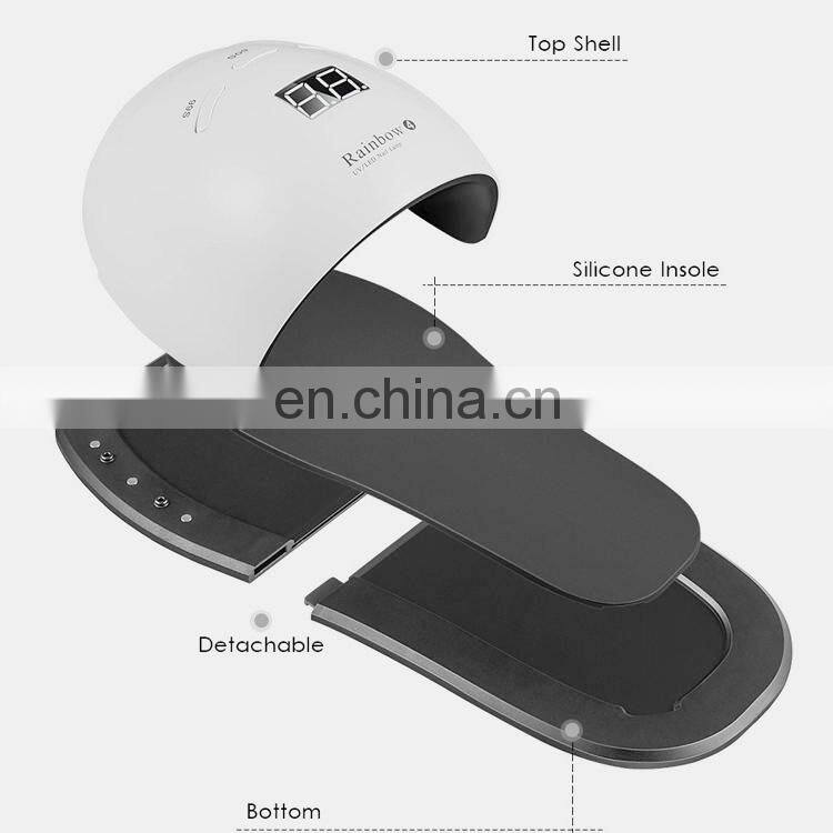 Wholesale 48W led light manicure dryer machine uv phototherapy hands and feet 2 with 1 nail led lamp led nail dryer nails tool