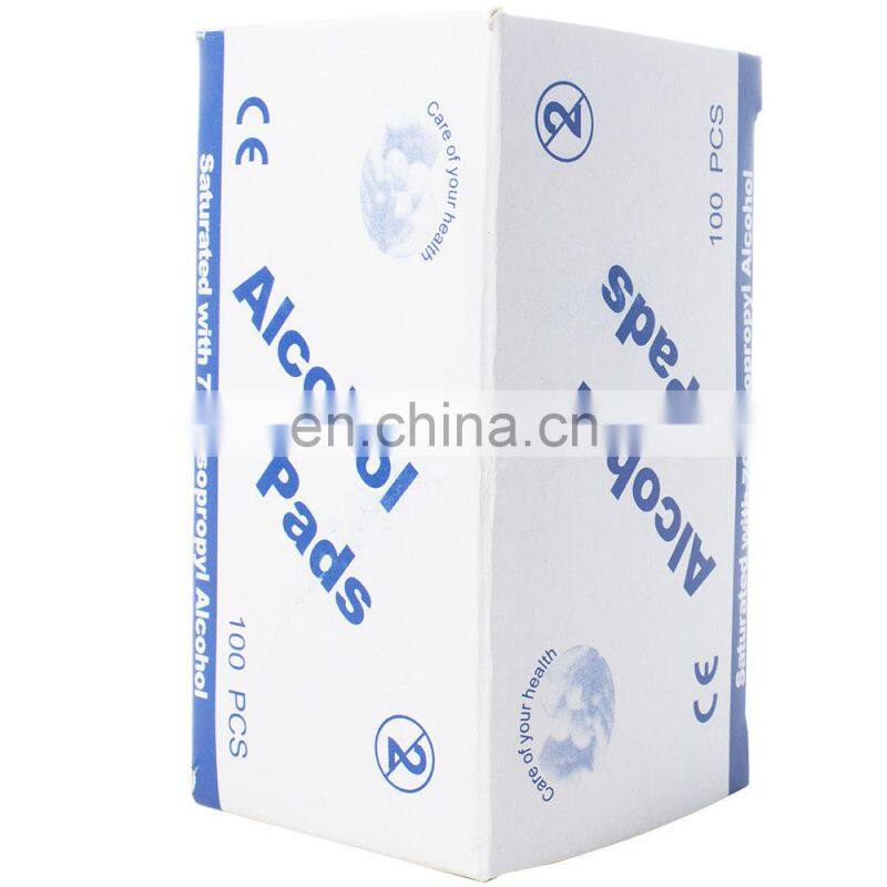 100pcs/box Disposable Alcohol Cotton Pad 6*3cm Medical Alcohol Swab Wipes Piece Antibacterial Skin Cleaning Care First Aid