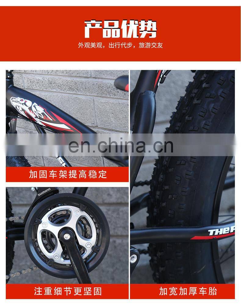 Cheap and best 26 inch 21 speed fat tire Mountain Bike with disc brake
