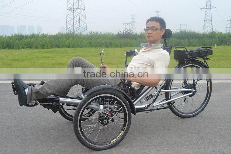 250w Foldable Suspension Electric Recumbent Trike