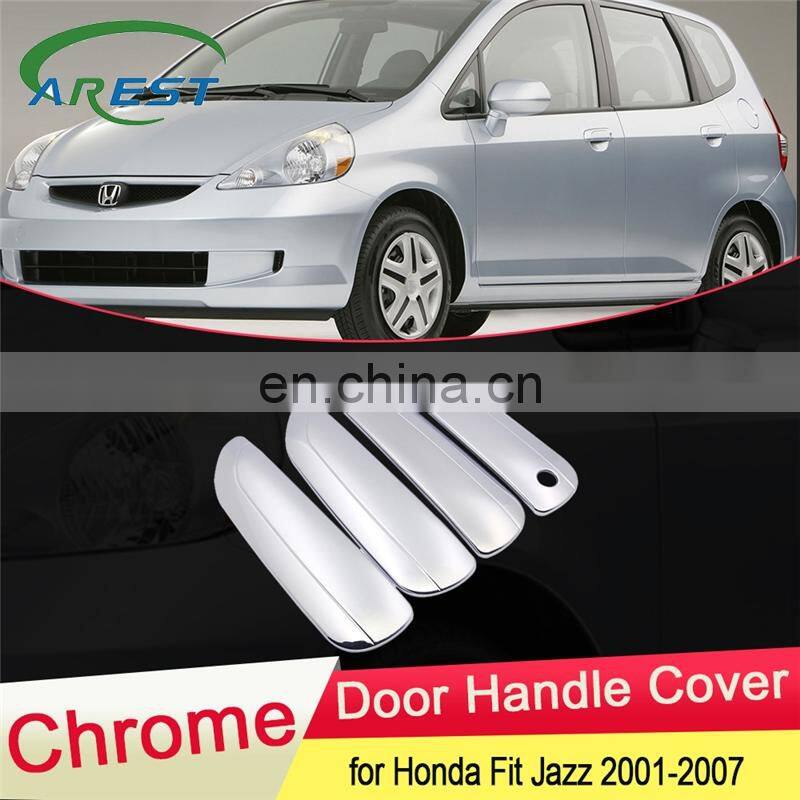 for Honda Fit Jazz MK1 2001 2002 2003 2004 2005 2006 2007 Chrome Door Handle Cover Exterior Trim Catch Car Stickers Accessories