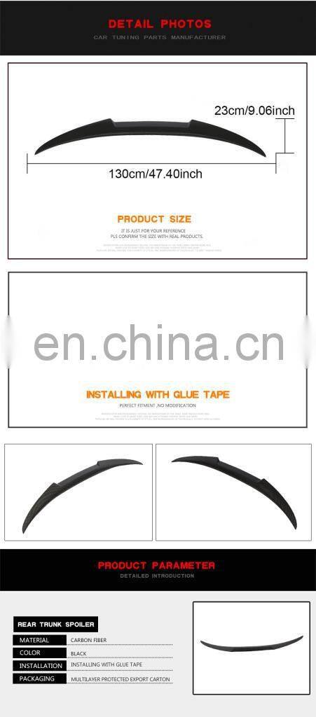 Carbon Fiber Rear Trunk Spoiler for BMW F30 F32 F36 F80 M3 F82 M4 2012-2019