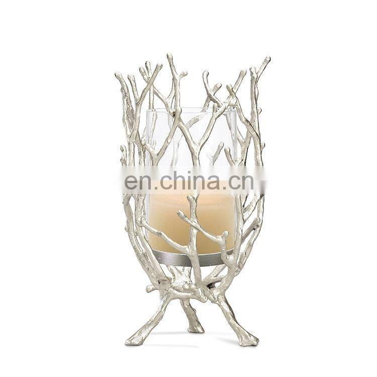 nickle hurricane candle holder