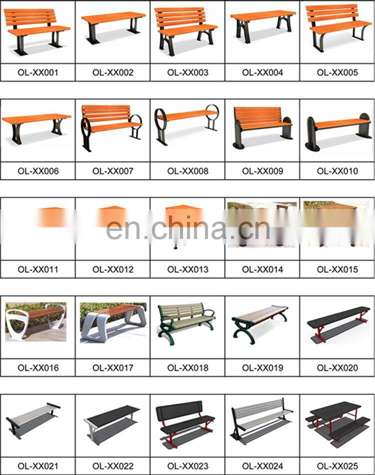 Outdoor garden wood bench