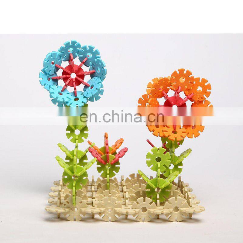 Educational Toy Kids Building Blocks Construction Toy Snowflake Building Blocks