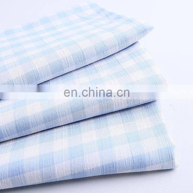 Supplier Classic Plaid Yarn Dyed Fabric Twisted Yarn Crepe Sunscreen Fabric