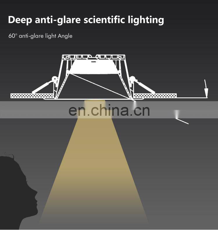 ALLWAY Hot Sell Exhibition Hall Three Color Temperatures Recessed Indoor Down Light Round Led Downlight
