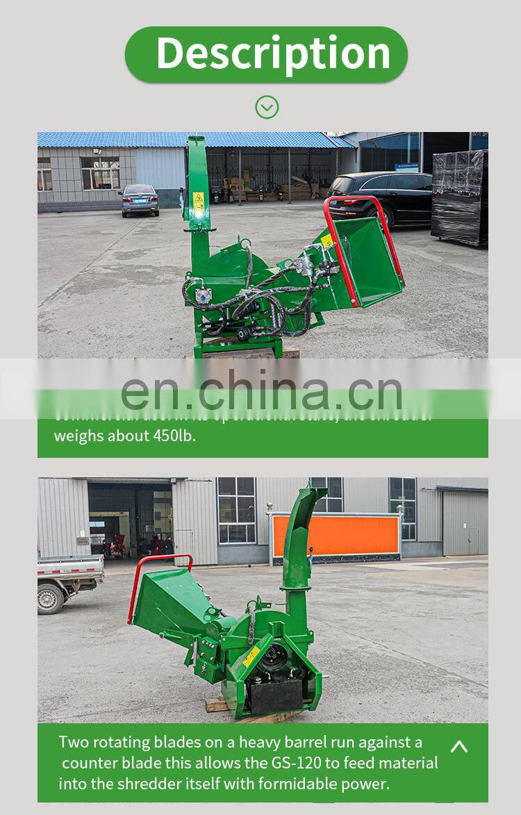 Big chipping capacity high efficiency BX62R BX92R, pto Log Timber Wood Branch Chipper Shredder