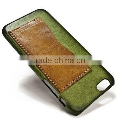 genuine cow leather mobile phone case phone holder with card slot for iphone 6/6s