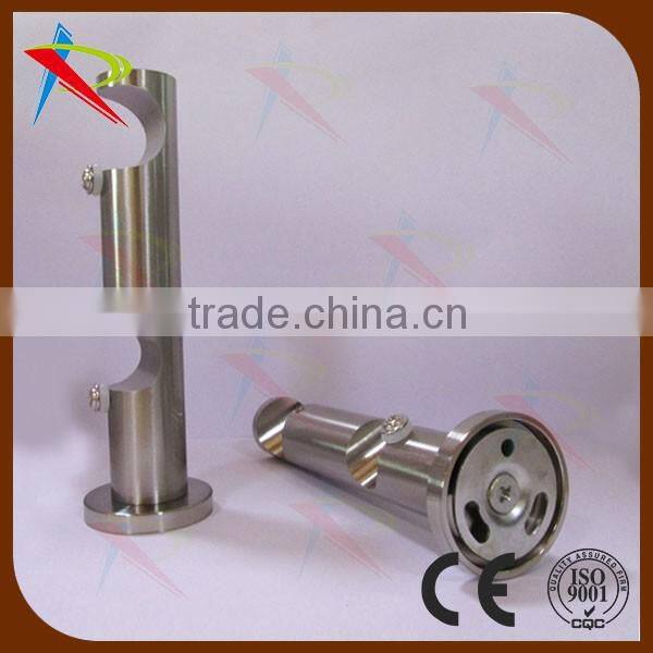 Stainless steel finished double curtain wall supports/brackets