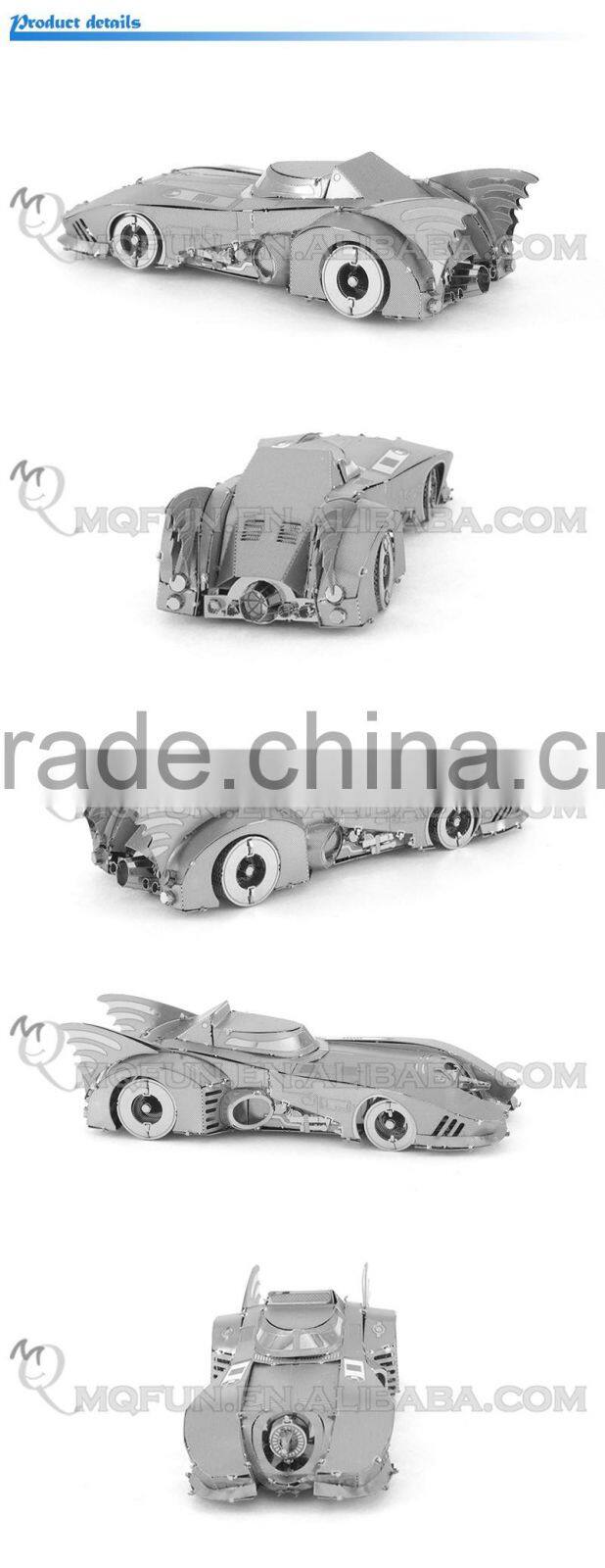 Piece Fun 3D Metal Puzzle marvel the avenger super hero BATMAN V SUPERMAN BATMOBILE BAT-SIGNAL Adult DIY model educational toy