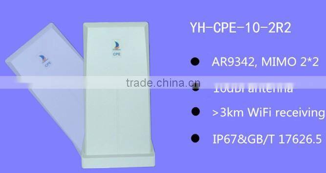 5.8GHz 300Mbps with 2 Antenna Outdoor Wireless CPE support 3km WIFI signal Receiver