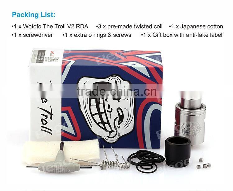 Wotofo The Troll V2 RDA in Stock, Troll V2 RDA wholesale vape