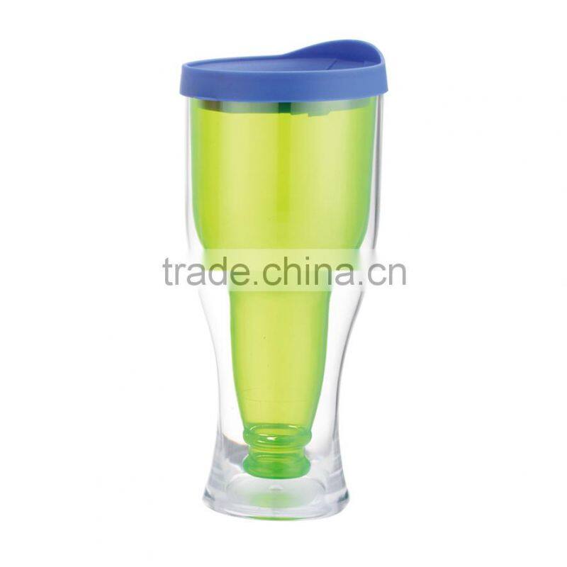Hot Sale Double wall plastic wine mug with novel disgn