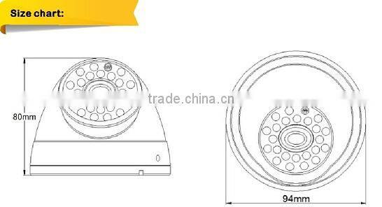 1080P sony 322 ahd camera with metal housing mini dome camera ir distance 20m with 3.6mm fixed lens 2.0MP cctv camera