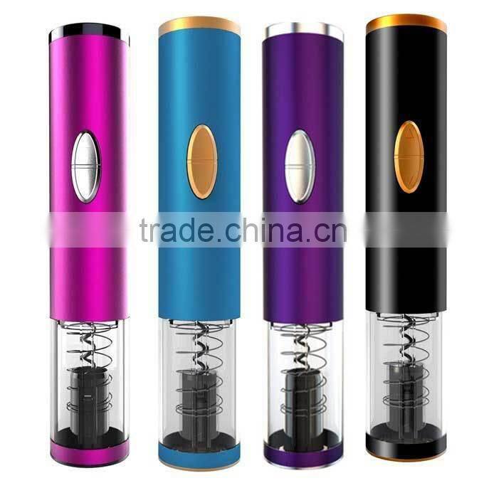Superior quality Aluminum electric battery operated wine bottle opener corkscrew,satin finish and Sandblasting surface