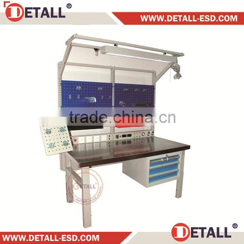 workshop steel workbench with tool plate