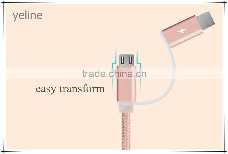 Tandem 2 USB cotton weave data cable for Huawei P9/4X/mate S