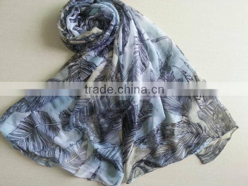 big leave printed scarf best selling scarf 2013 new women's scarf fashion scarf