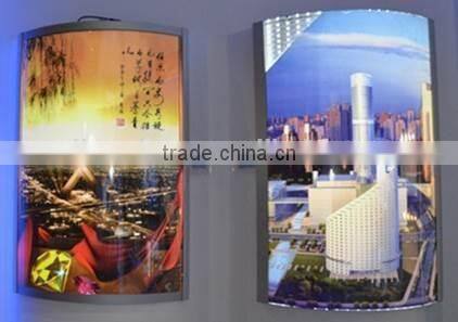 Latest advertising back-lit ARC column led light box for pillar