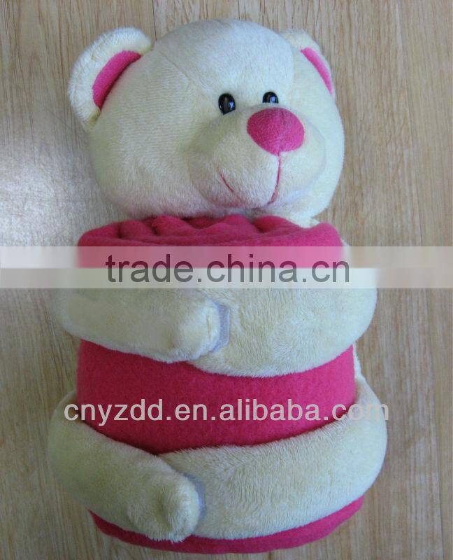 Fleece Blanket with Plush Toys/Plush Toys with Blanket