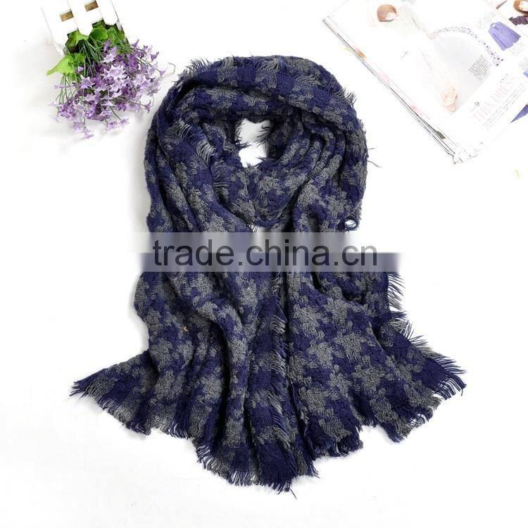 New Arrvial Wool Houndstooth Winter Women Shawls