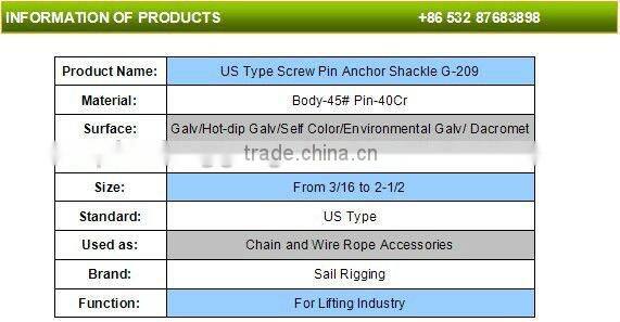 Australian type shackle painted black pin