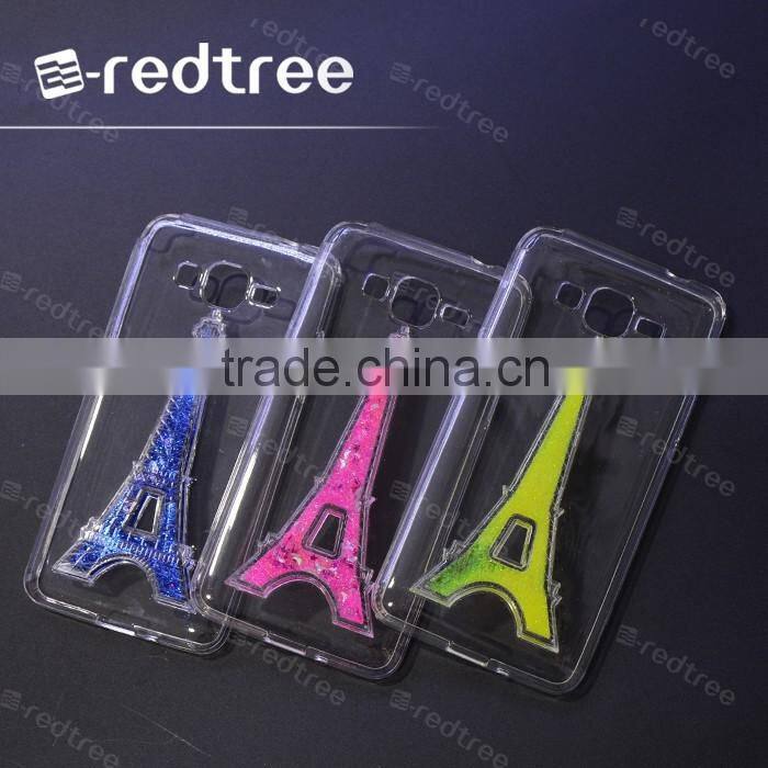 popular design liquid tpu serie phone case tower shape for samsung for girl