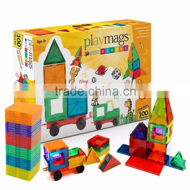 Magnetic Stick N Stack 120 Classic Plus set with 2 Car bases Figures Windows Doors & Gates
