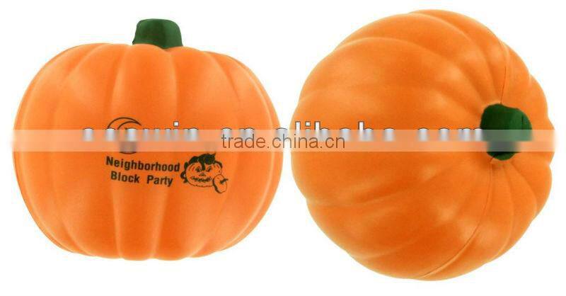 gift PU foam stress pumpkin angry toy ball